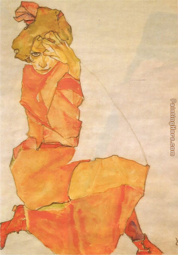 Girl in orange 1910